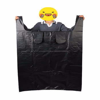 珮颖 一次性垃圾袋 黑色塑料袋大号手提加厚背心服装批发打包特大号