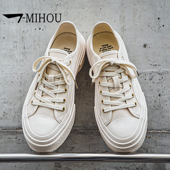 帆布鞋男2024夏季透气新款潮流百搭低帮休闲板鞋厚底小白鞋潮鞋子白色