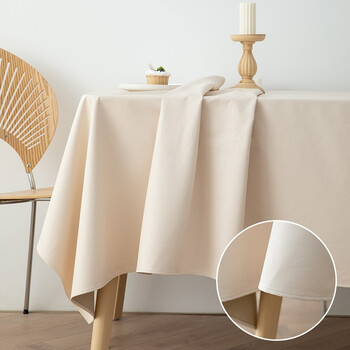 馨生活轻奢高级感桌布防水防油免洗ins风北欧茶几日式餐桌布法式白色