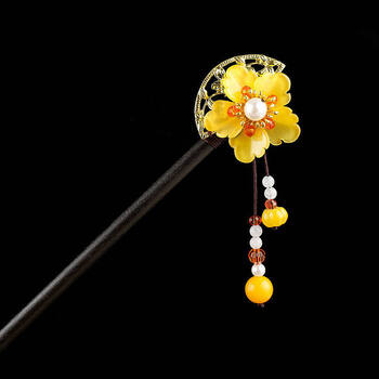 yao仙气木发簪古风简约发钗簪子中国风盘发古典饰品步摇古装汉服头饰