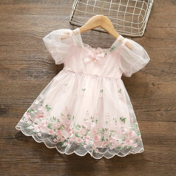 01234岁女宝宝夏装连衣裙2022夏季新款网红女童小仙女公主裙儿童洋气