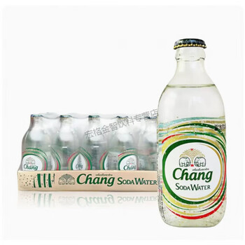 红允巴黎水玻璃瓶 泰国进口chang象牌泰象大象苏打水325ml/24瓶整箱气
