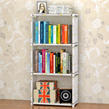 索尔诺简易书架置物架落地桌上书柜简约现代学生用储物架收纳组合柜