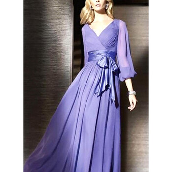 原创设计师女装女巫和骑士简约女神范气质连衣裙2022春装欧洲站收腰显瘦优雅裙子 紫色 XL