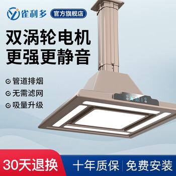 雀利多吸烟灯棋牌室空气净化灯外排式直排麻将灯商用净化器商用 直排式Q7：典雅金