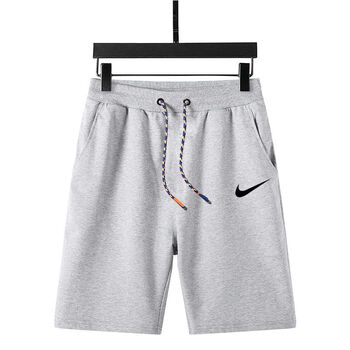 nike短裤女运动纯棉夏季新款外穿跑步健身五分裤侽女阔腿母婴套装灰色
