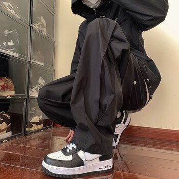 OEMG 美式机能风冲锋裤男春秋冬季新款工装休闲裤子潮牌户外运动高街 DSC305A-3613黑色 2XL[建议140-160斤]