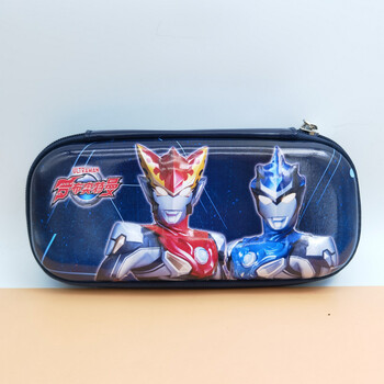 泽塔泰迦3d皮面文具盒大容量多功能笔袋小学生一 奥特曼立体平面笔盒