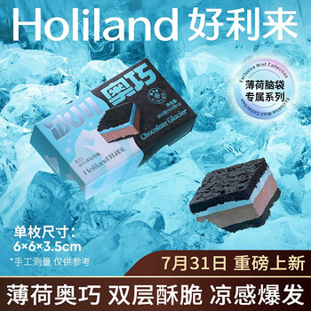 好利来冰川奥巧薄荷风味零食糕点蛋糕甜品清爽早餐美味点心 奥巧薄荷风味 2枚/盒