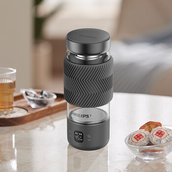 飞利浦philips便携式烧水杯保温电热加热水杯旅行出差养生杯办公室