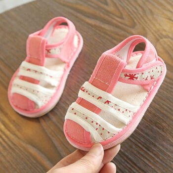 儿童宝宝布凉鞋软底女婴儿手工布鞋夏1-3岁小孩室内鞋男童瑞央幼儿园