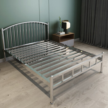 铝合金床架双人304不锈钢床15米加厚环保卧室现代简约非铁艺铝合金