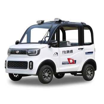 康捷达峰旗成人电瓶车全封闭电动四轮车家用接送孩子手把式车整车带