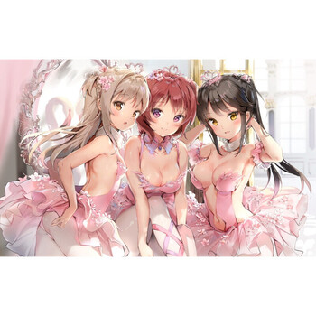 旗舰雷蛇razer通用二次元游戏超大鼠标垫锁边定制动漫键盘垫电脑垫