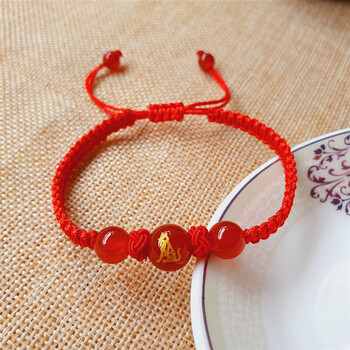 坚银布艺手链12十二生肖编织手链手环串情侣男女儿童红绳礼物a编织