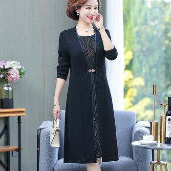 梵侈赫尔轻奢品牌气质妈妈秋装连衣裙新款4050岁高贵旗袍中老年人女装