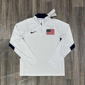 莎纤韵美国队男篮世界杯usa梦之队冬季半拉出场服长袖男女运动服训练