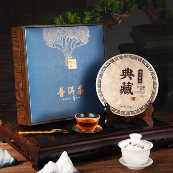 盛茗世家 普洱茶茶叶熟茶茶饼礼盒装357g
