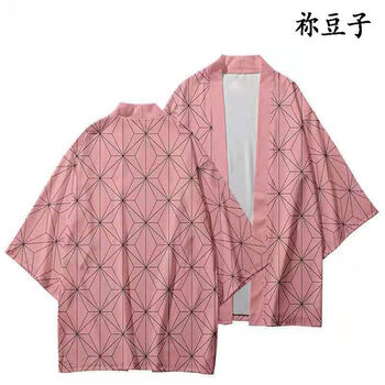 羽织蝴蝶忍义勇衣服无一郎七分短袖t恤二次元cos弥豆子羽织衫110码