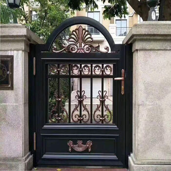 门庭院小门乡村院子双开门 铝艺小门单开花园入户门铝合金别墅对开门