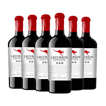 烈仁谷袋鼠甘露368干红葡萄酒澳大利亚进口135度红酒西拉750ml6瓶整箱