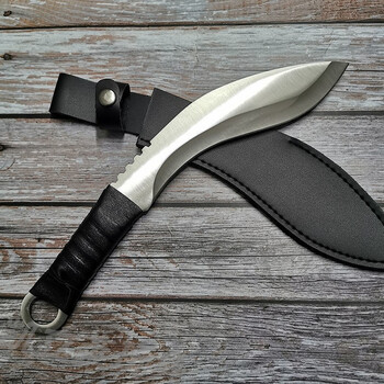 不舍天真尼泊尔军弯刀 狗腿大号野外生存军刀多功能小刀户外防身之器