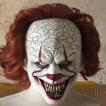 蝙蝠侠joker假发恐怖鬼面罩全脸万圣节cos头套男 经典小丑面具