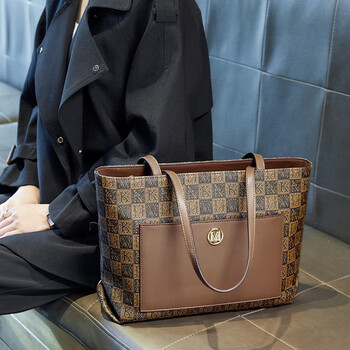 mospoke大包包2022新款时尚潮大容量感轻奢托特包女士手提包单肩包女