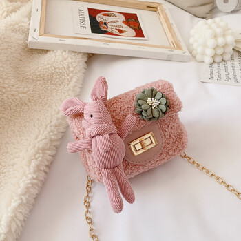 米唯拉儿童包包2022年新款小女孩迷你可爱公主时尚潮毛绒网红女童斜