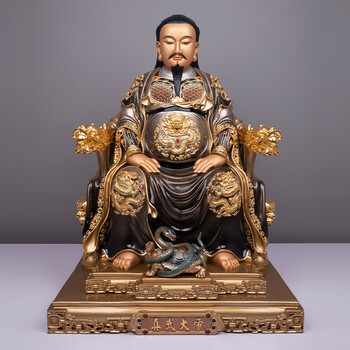 九黎 纯铜真武大帝神像家用武当山玄武道家祖师爷玄天大帝玄武真君