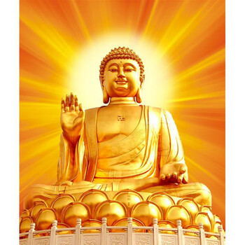 金身如来佛像画像图像释迦牟尼佛像画像结缘相纸双面塑封 3寸 (6x9)