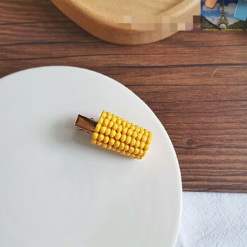 喜莱缘  新搞怪发夹个性玉米花生边夹趣味鸭嘴夹学生少女可爱发饰