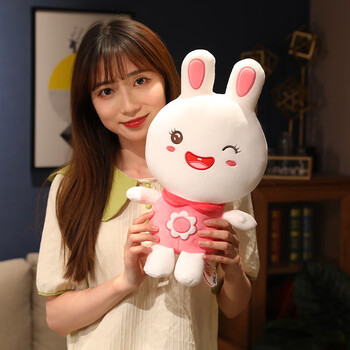 可爱兔兔玩偶公仔火火兔毛绒玩具抱枕儿童布娃娃男女孩生日毛绒娃娃