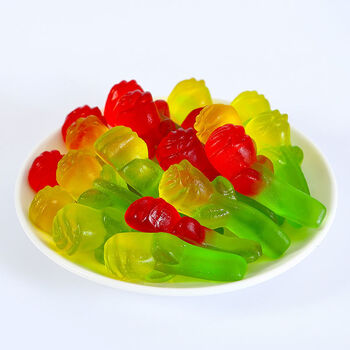 橡皮糖20种qq糖果网红小零食喜糖小熊水果味散装玫瑰花80选择500g