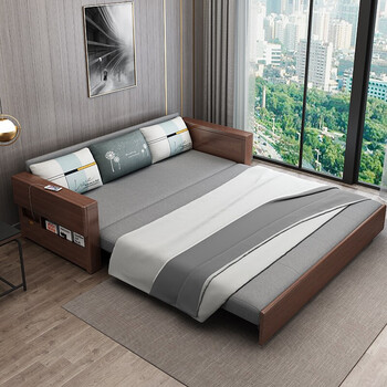 客厅床式沙发01外径128米195米海绵款软硬适中带储物配1号色布套默认