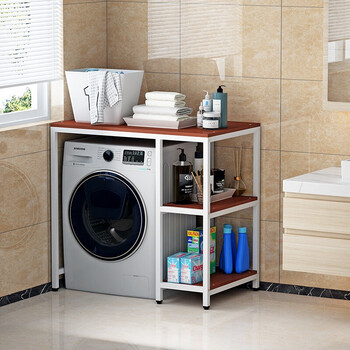 洗衣机置物架落地收纳架子卫生间多功能架子滚筒波轮翻盖通用洗衣机架