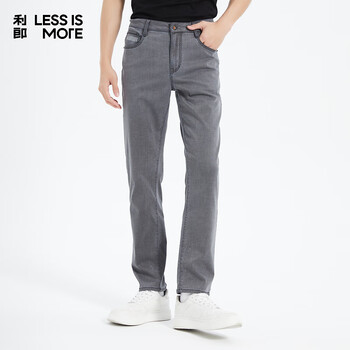 利郎轻时尚男裤【天丝莱赛尔】牛仔裤男弹力轻薄凉感休闲长裤 黑灰 31 (165/78A)