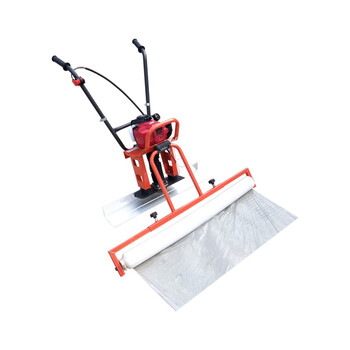 混凝土振动振平覆膜电动震动铺膜机一体机养护盖膜自动去脚印 覆膜振