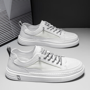 foolshasfortune夏季男鞋透气小白鞋男款百搭休闲瘦版帆布板鞋男士