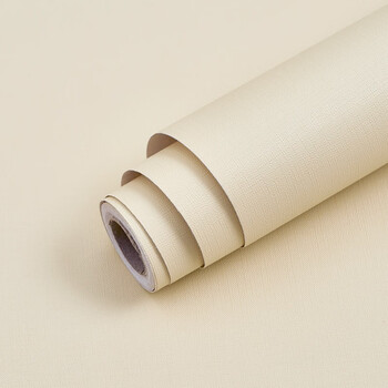 广得 加厚防水PVC自粘墙纸卧室客厅学生宿舍寝室背景壁纸贴画3D彩装膜 黄色60cm*5米