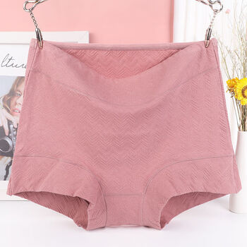 高品质女士高腰内裤高腰平角内裤女收腹女士四角内裤女平脚短裤齐腿