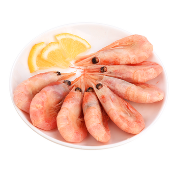 北极甜虾熟冻带籽元宝虾北极甜虾批发头腹籽虾北极甜虾3斤
