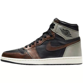 公司级乔1乔1铁锈黑灰古铜变色龙高帮男女篮球鞋555088033黑灰古铜36