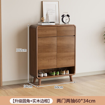 如虎添翼鞋柜家用门口大容量入户进门客厅玄关柜中式实木框储物柜阳台