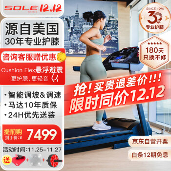 速尔（SOLE）美国速尔跑步机家庭用折叠家用商用高端智能跑步机健身房F60New