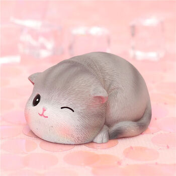 可爱猫咪摆件少女心创意礼品装饰品治愈系小办公桌面生日礼物女生趴姿
