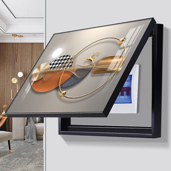 感画金鹿电表箱装饰画免打孔轻奢配电箱电闸箱挂画现代简约遮挡壁画