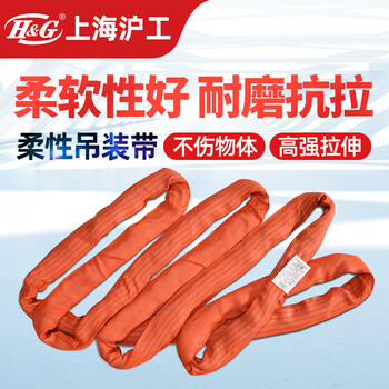 h&g 沪工柔性吊装带 圆环吊带圆套吊绳双扣工业起重行车软吊带