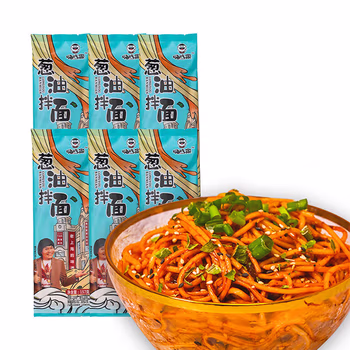 嗨吃家葱油拌面157g*6袋整箱装含酱料干拌面挂面零食夜宵充饥