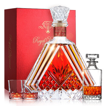 路易康涅克法国原瓶进口白兰地洋酒 皇家钻石XO 700ml礼盒套装